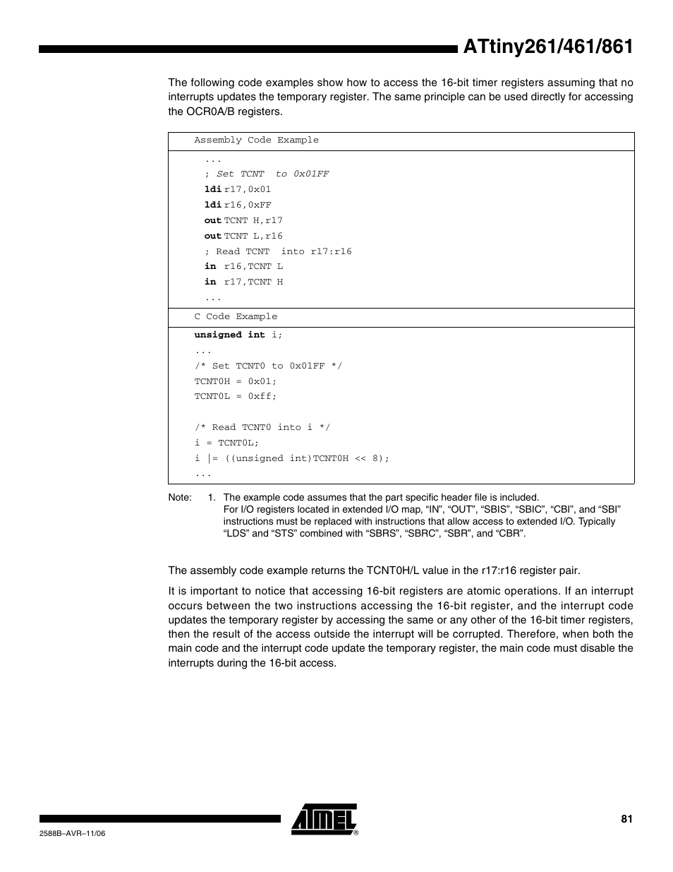 Rainbow Electronics ATtiny861_V User Manual | Page 81 / 236