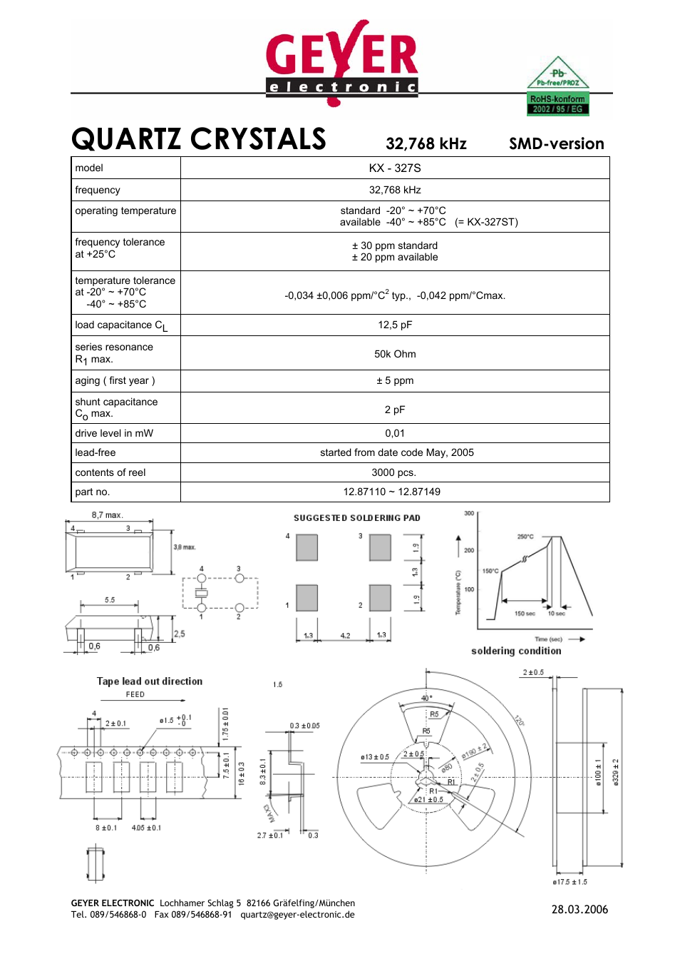 Rainbow Electronics KX-327S User Manual | 1 page