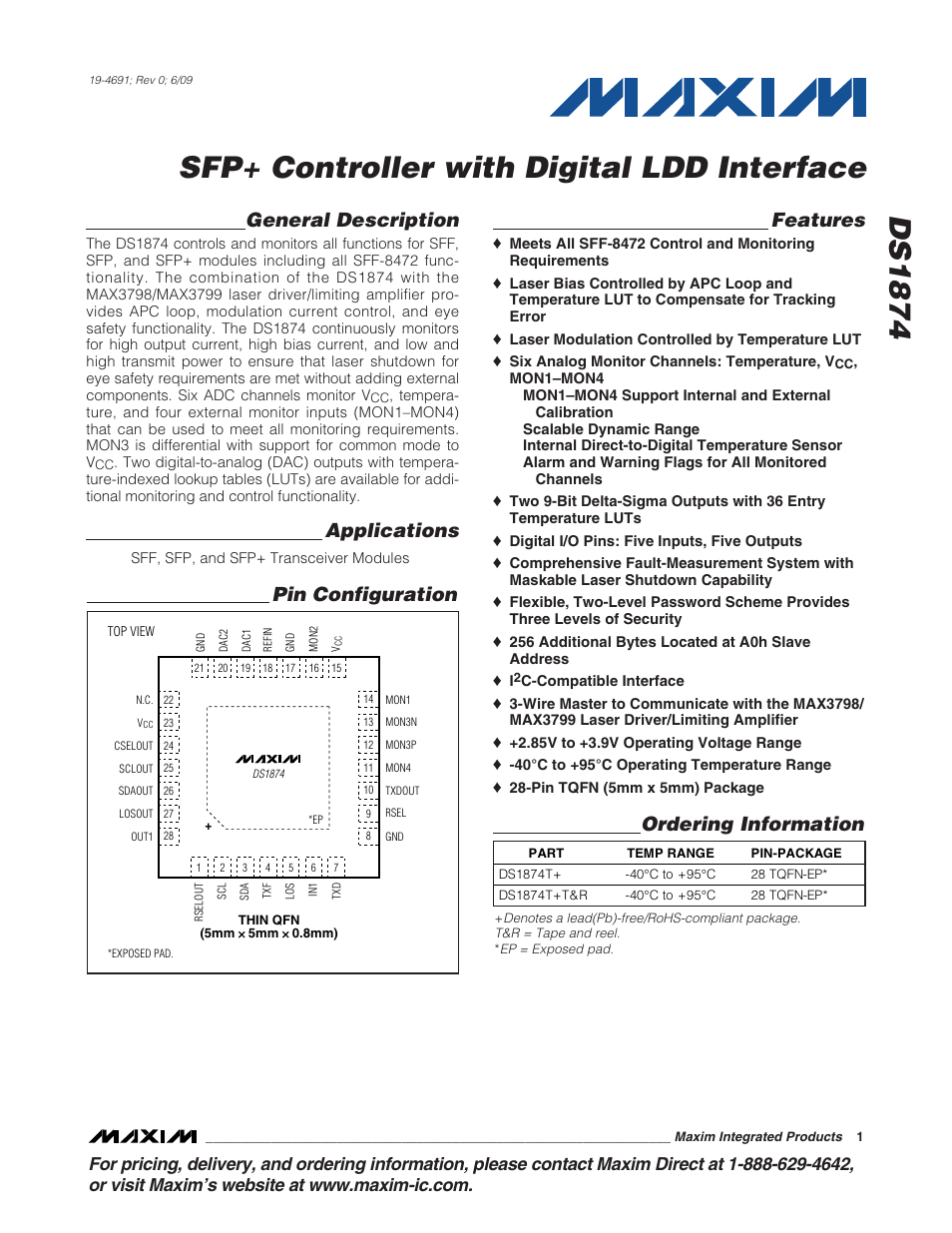 Rainbow Electronics DS1874 User Manual | 88 pages