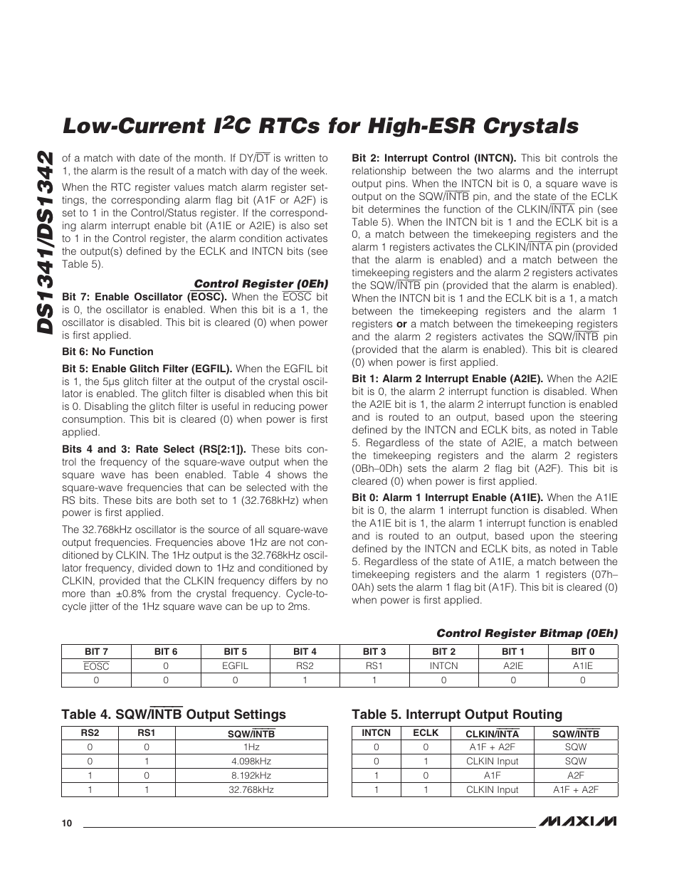 Low-current i | Rainbow Electronics DS1342 User Manual | Page 10 / 14