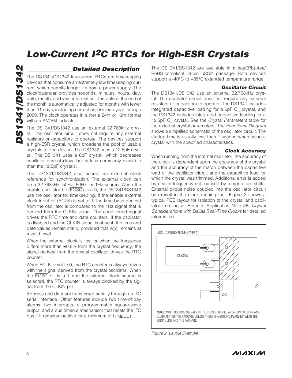 Low-current i, Detailed description | Rainbow Electronics DS1342 User Manual | Page 6 / 14