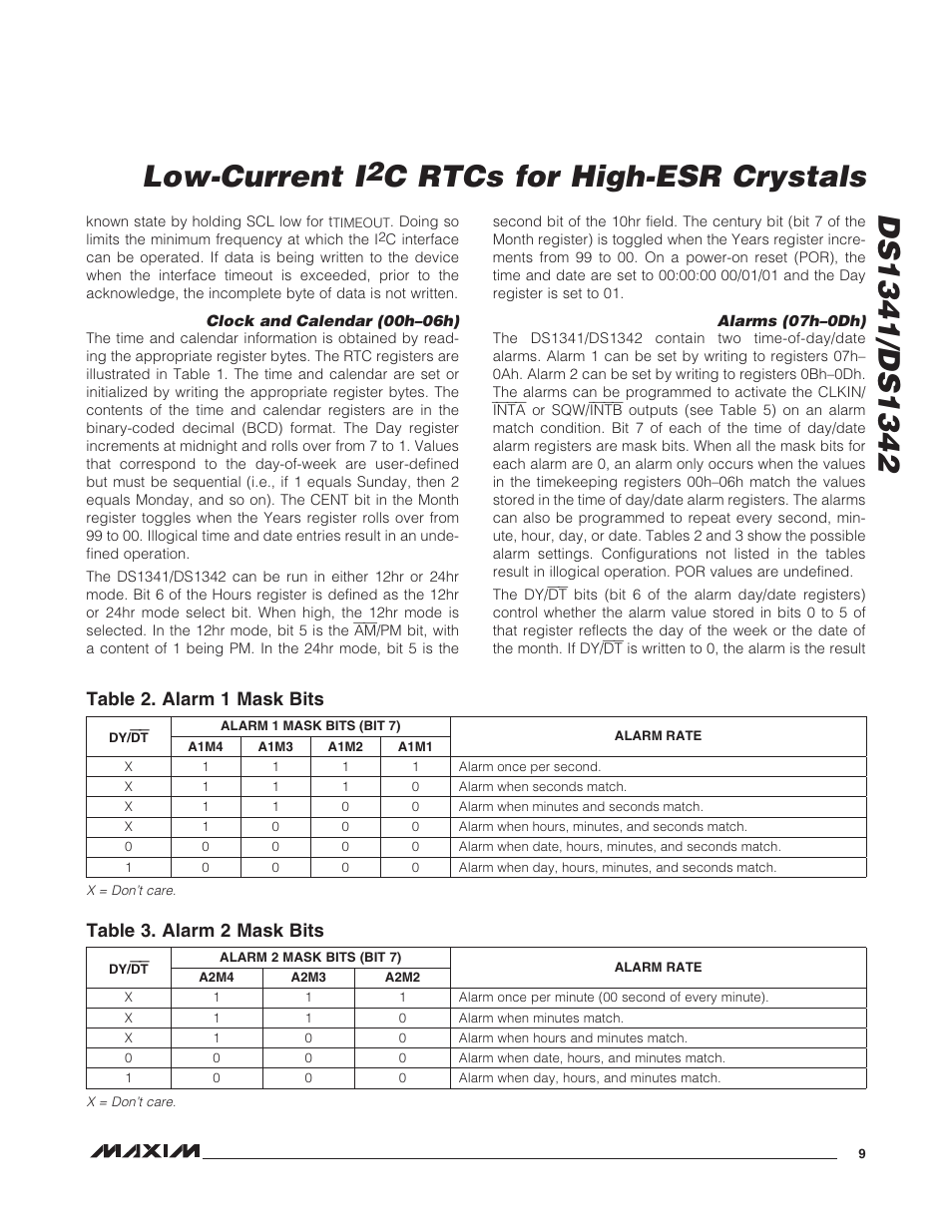 Low-current i | Rainbow Electronics DS1342 User Manual | Page 9 / 14