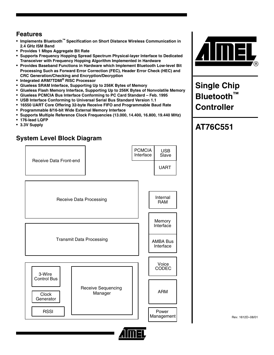 Rainbow Electronics AT76C551 User Manual | 77 pages
