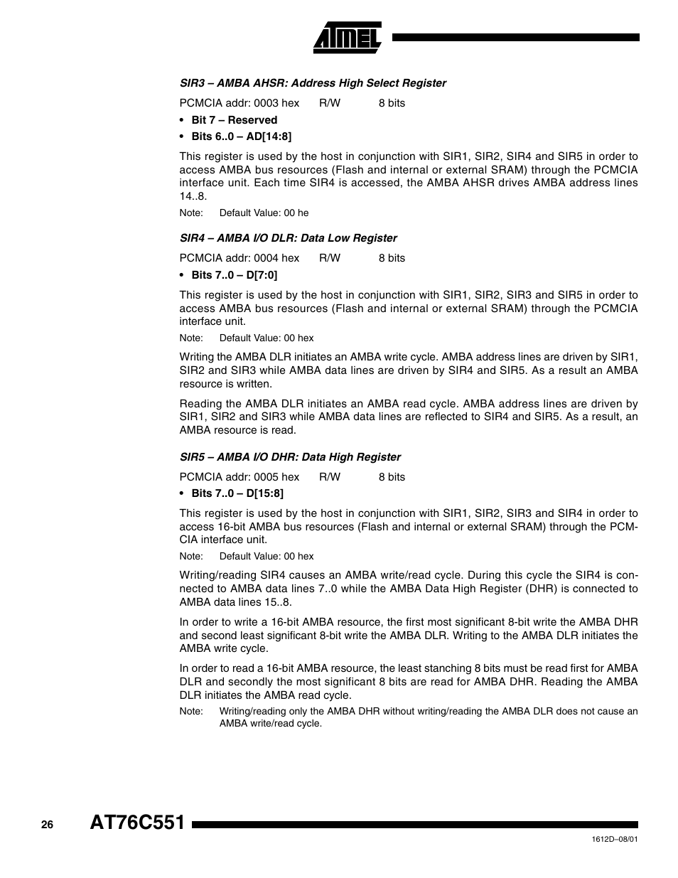 Rainbow Electronics AT76C551 User Manual | Page 26 / 77