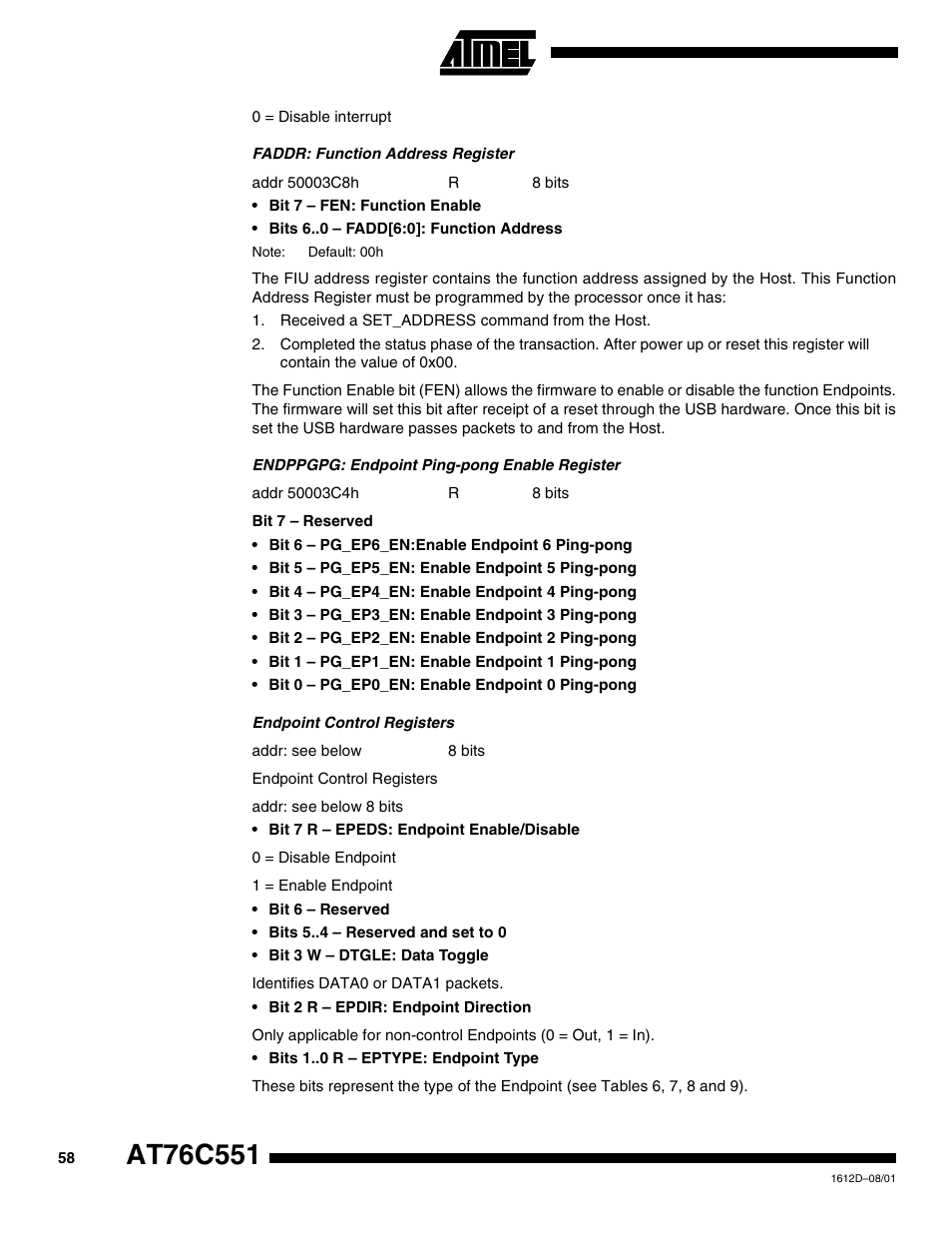 Rainbow Electronics AT76C551 User Manual | Page 58 / 77