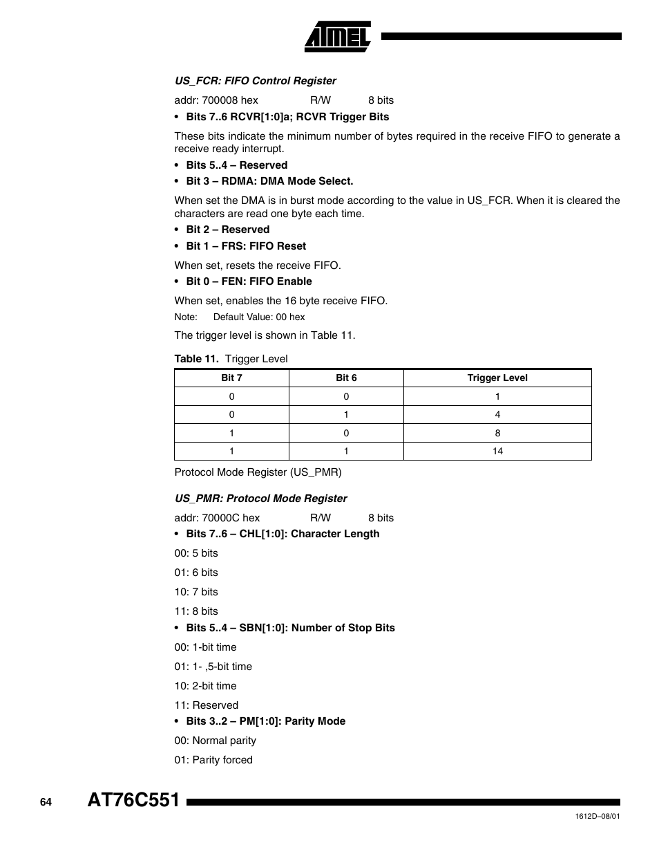 Rainbow Electronics AT76C551 User Manual | Page 64 / 77