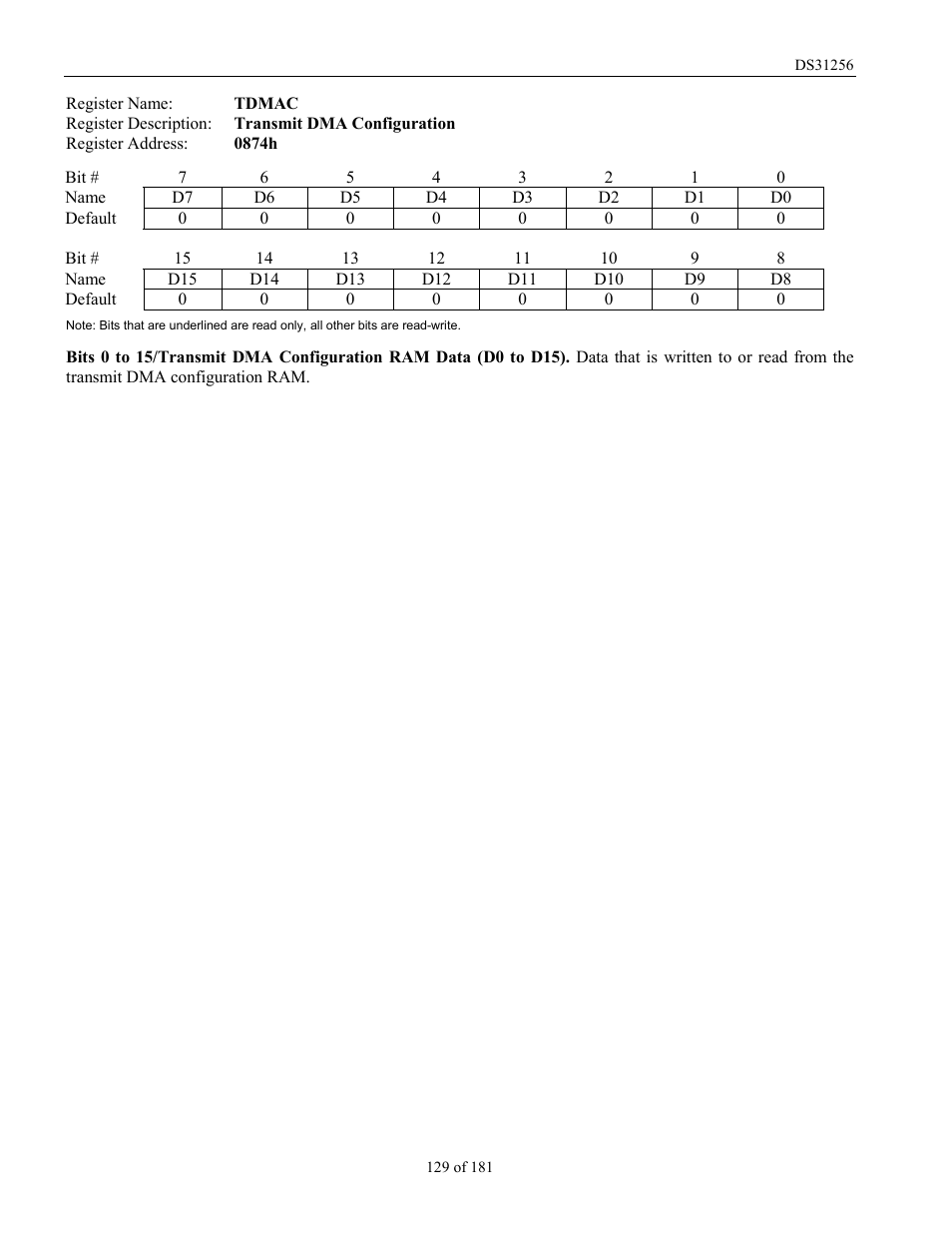 Rainbow Electronics DS31256 User Manual | Page 129 / 181