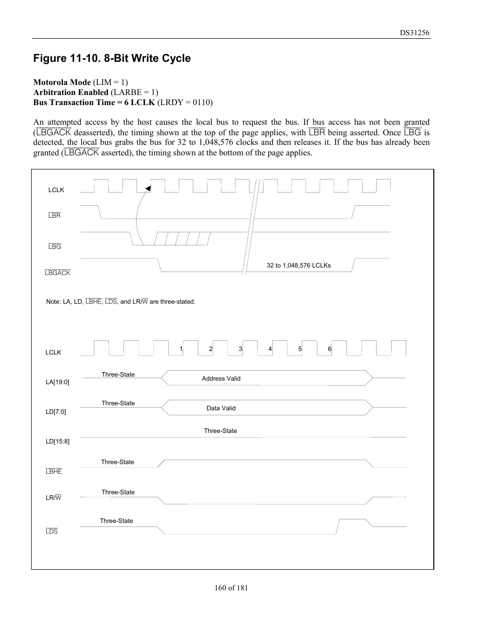 Figure 11-10. 8-bit write cycle | Rainbow Electronics DS31256 User Manual | Page 160 / 181