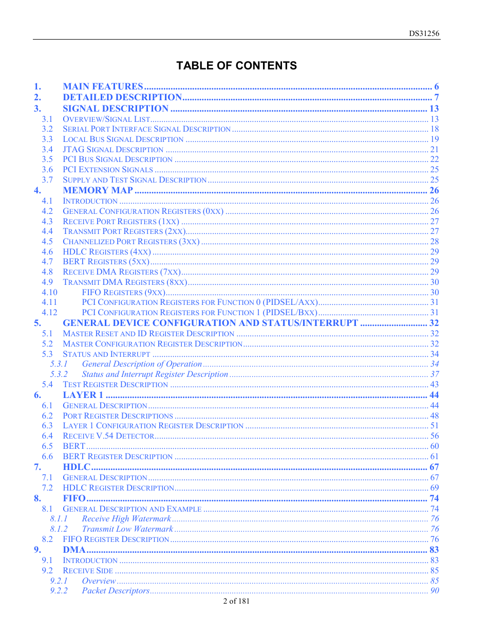 Rainbow Electronics DS31256 User Manual | Page 2 / 181