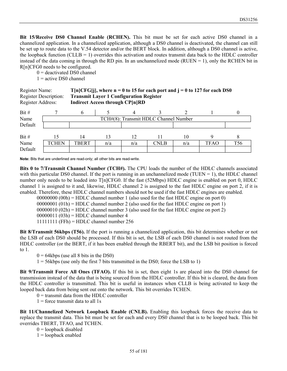 Rainbow Electronics DS31256 User Manual | Page 55 / 181