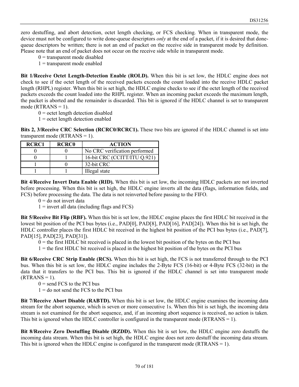 Rainbow Electronics DS31256 User Manual | Page 70 / 181