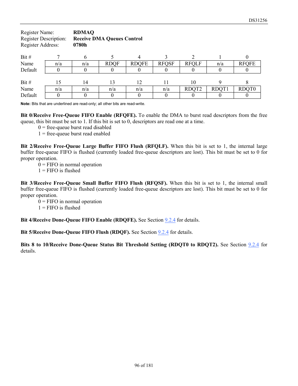 Rainbow Electronics DS31256 User Manual | Page 96 / 181