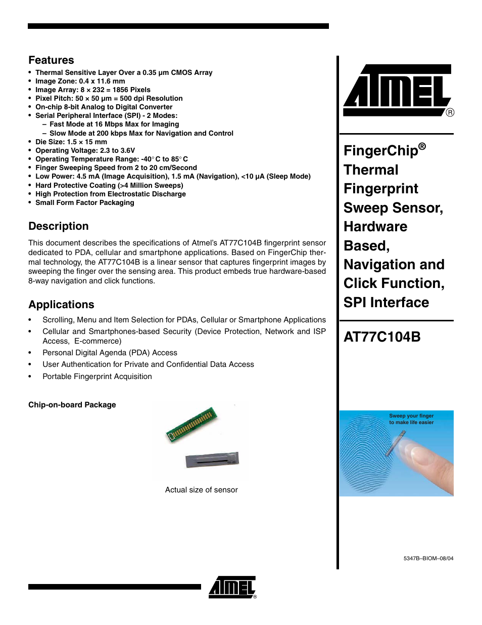 Rainbow Electronics AT77C104B User Manual | 36 pages