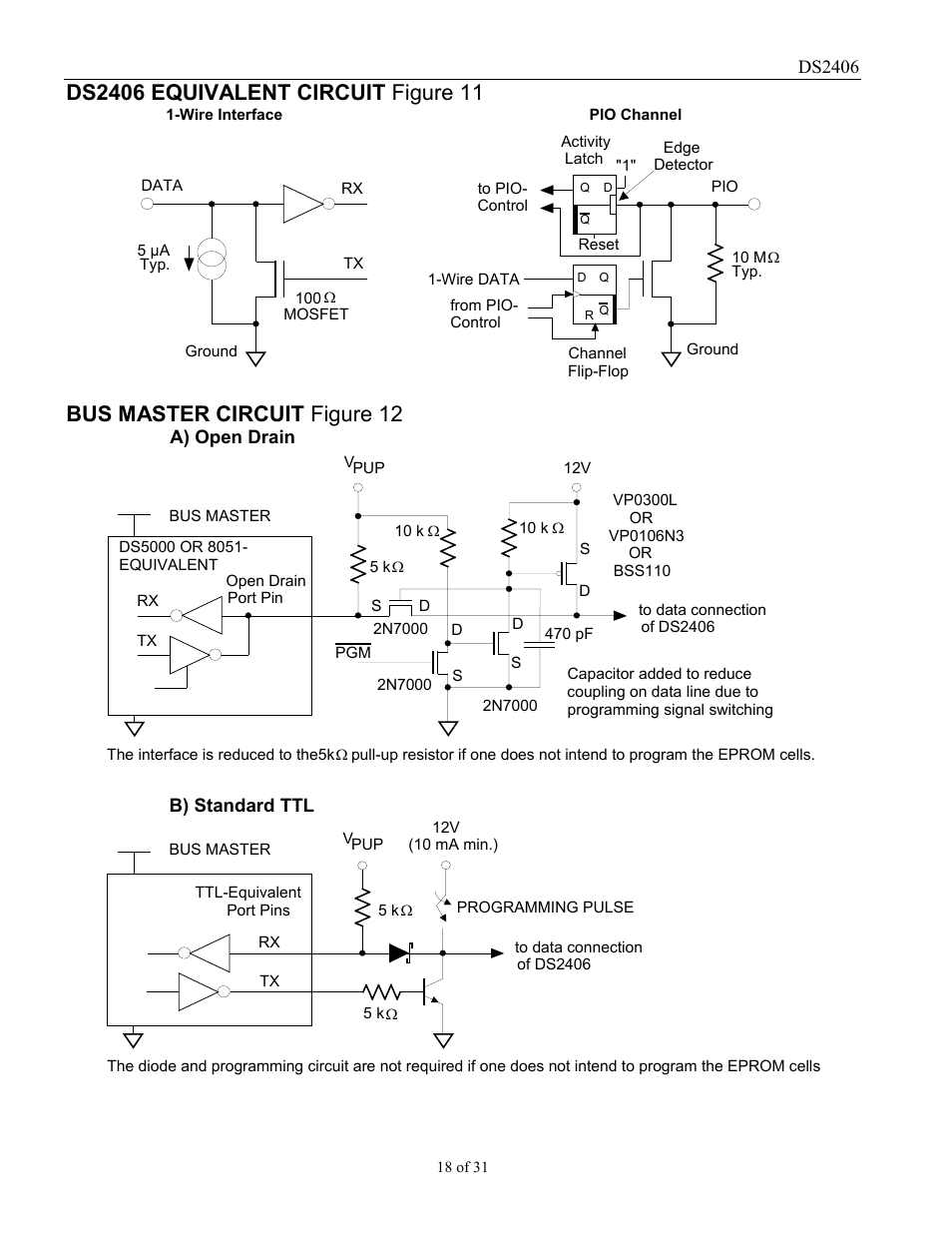 Bus master circuit figure 12 | Rainbow Electronics DS2406 User Manual | Page 18 / 31