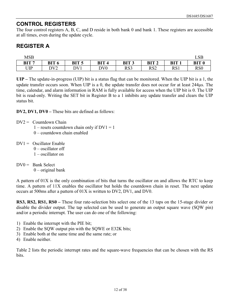 Rainbow Electronics DS1687 User Manual | Page 12 / 38