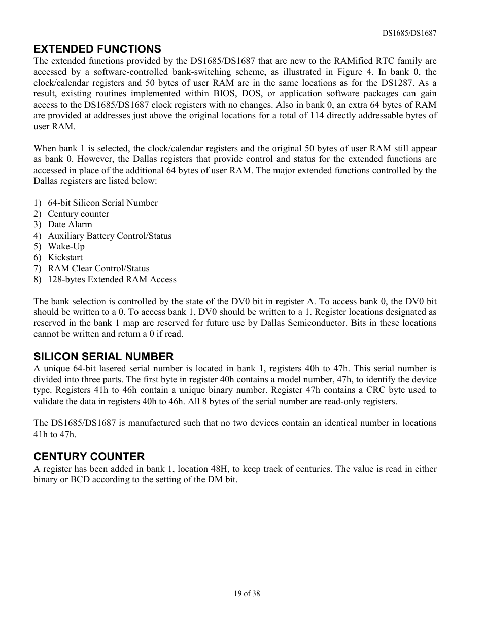 Rainbow Electronics DS1687 User Manual | Page 19 / 38