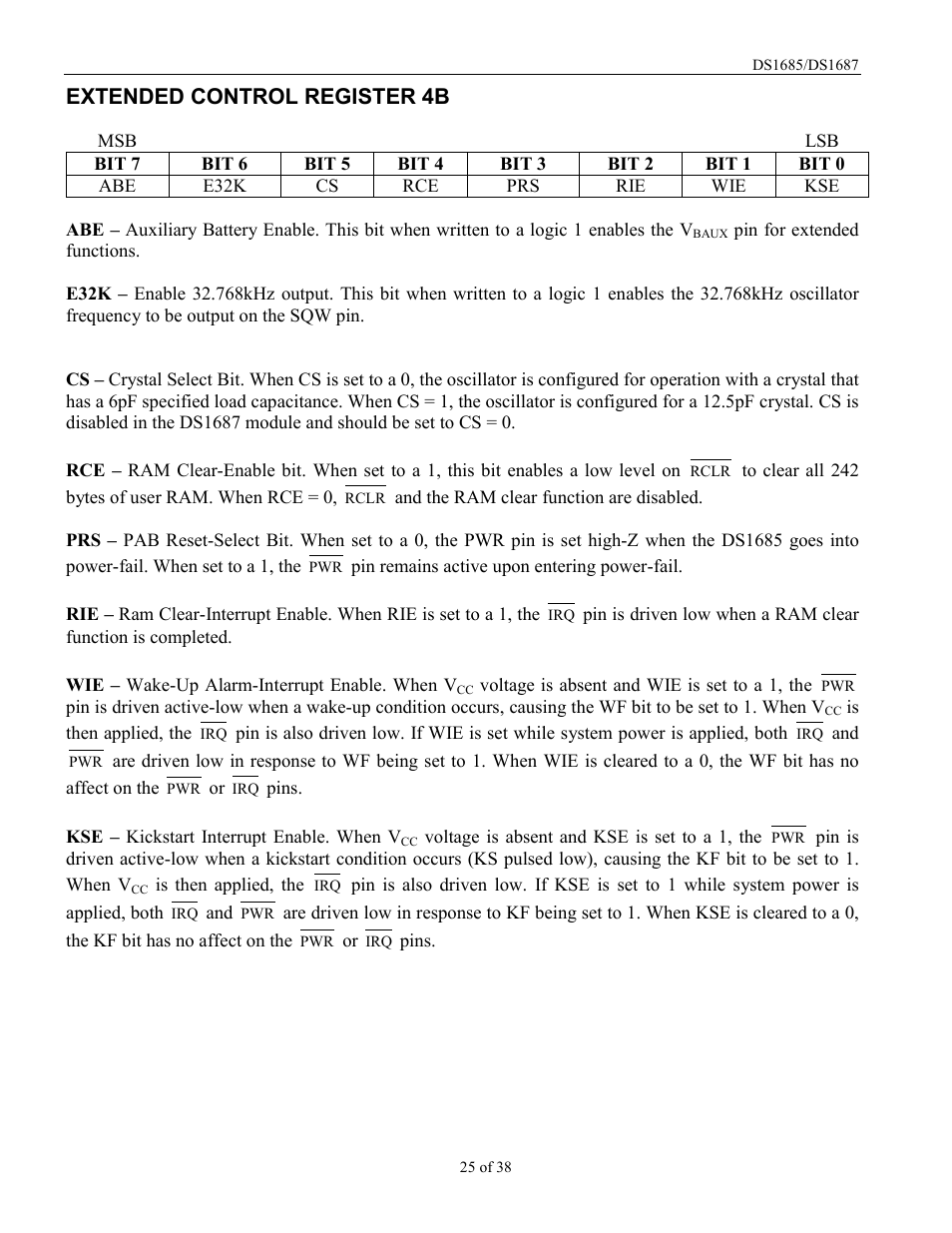 Extended control register 4b | Rainbow Electronics DS1687 User Manual | Page 25 / 38