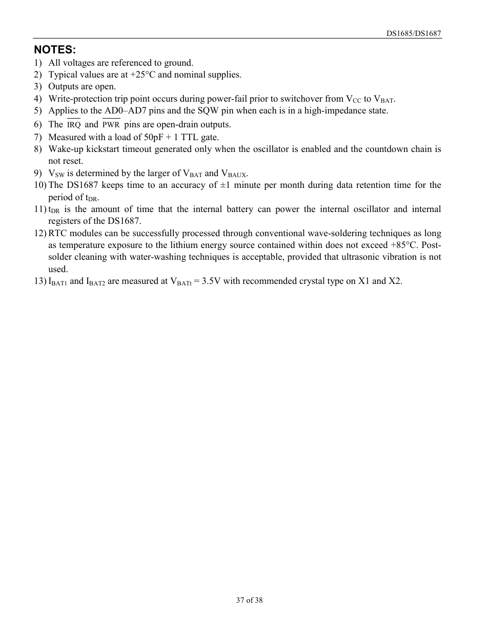 Rainbow Electronics DS1687 User Manual | Page 37 / 38