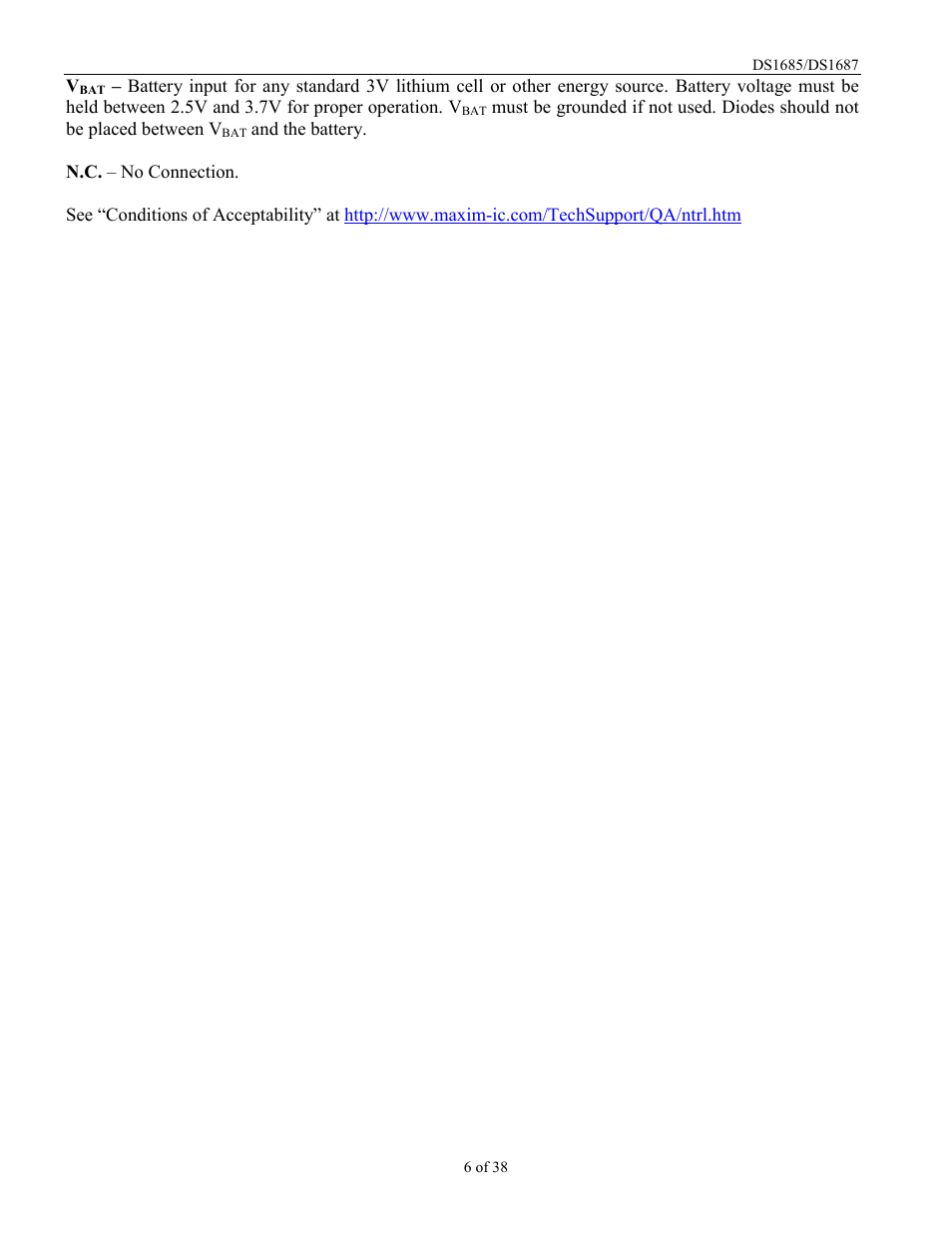 Rainbow Electronics DS1687 User Manual | Page 6 / 38
