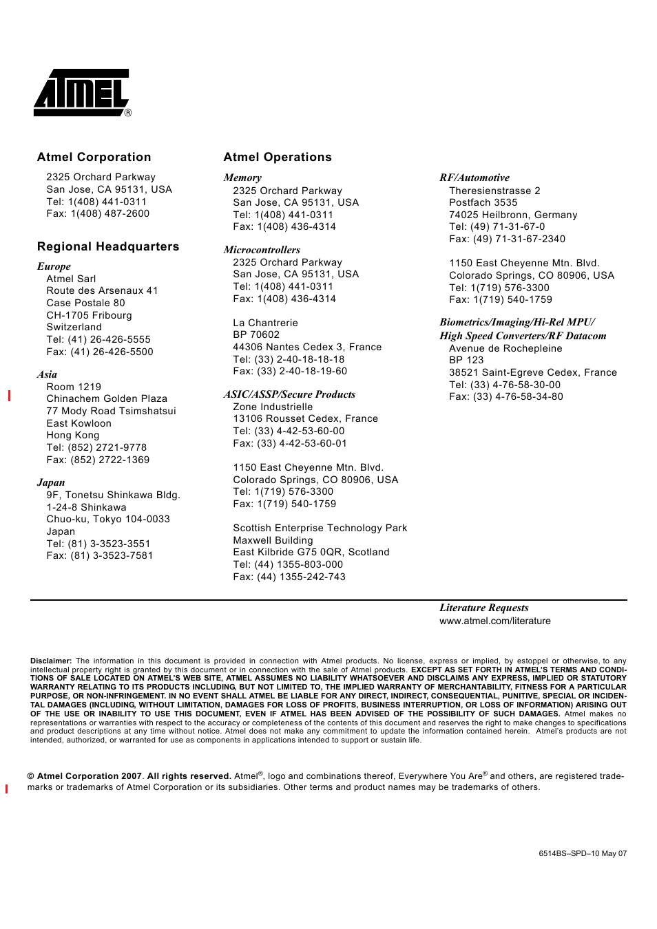 Rainbow Electronics AT91SO25 User Manual | Page 7 / 7