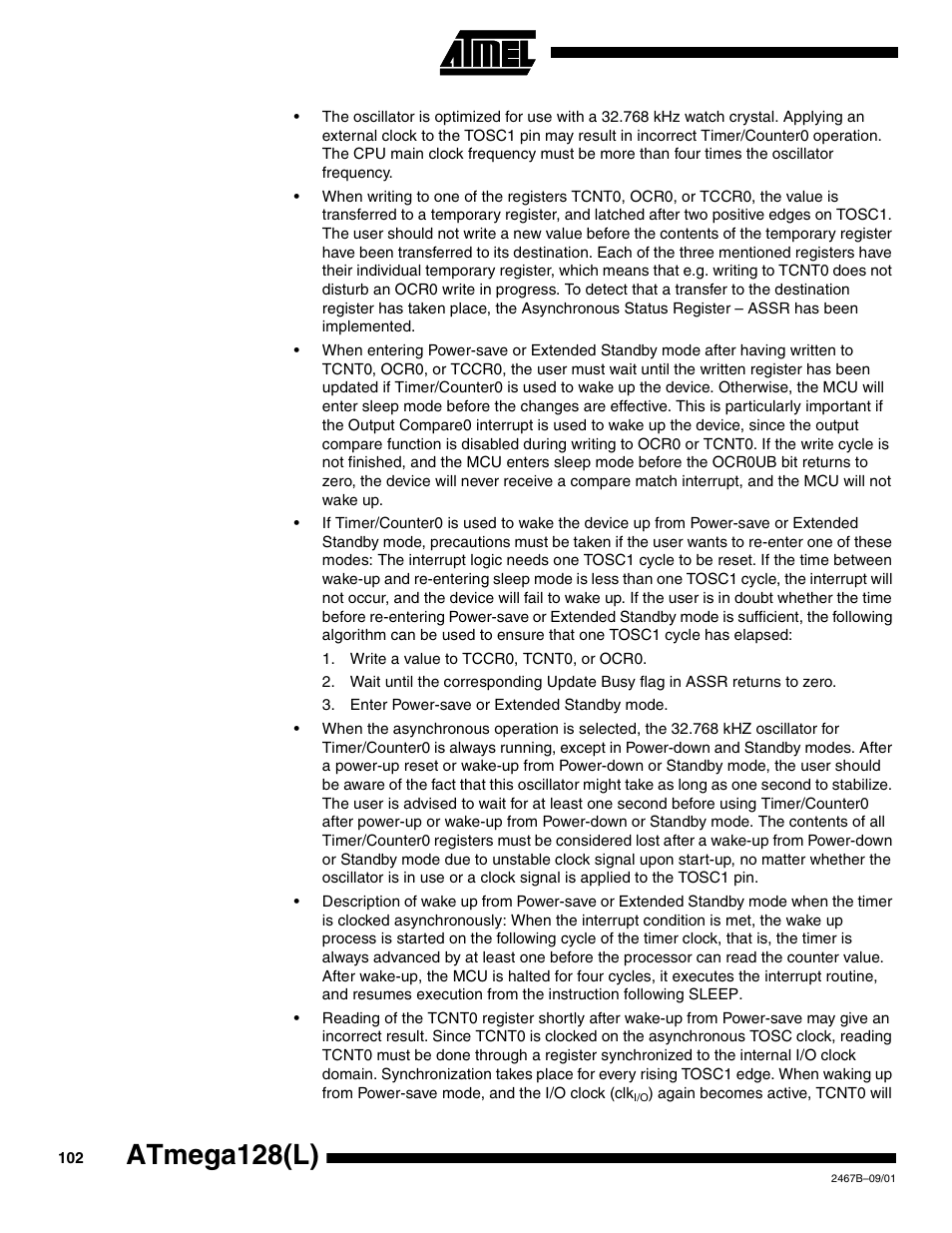Atmega128(l) | Rainbow Electronics ATmega128L User Manual | Page 102 / 331