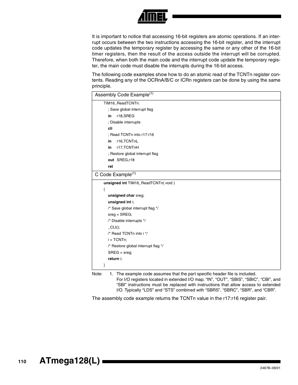 Atmega128(l) | Rainbow Electronics ATmega128L User Manual | Page 110 / 331
