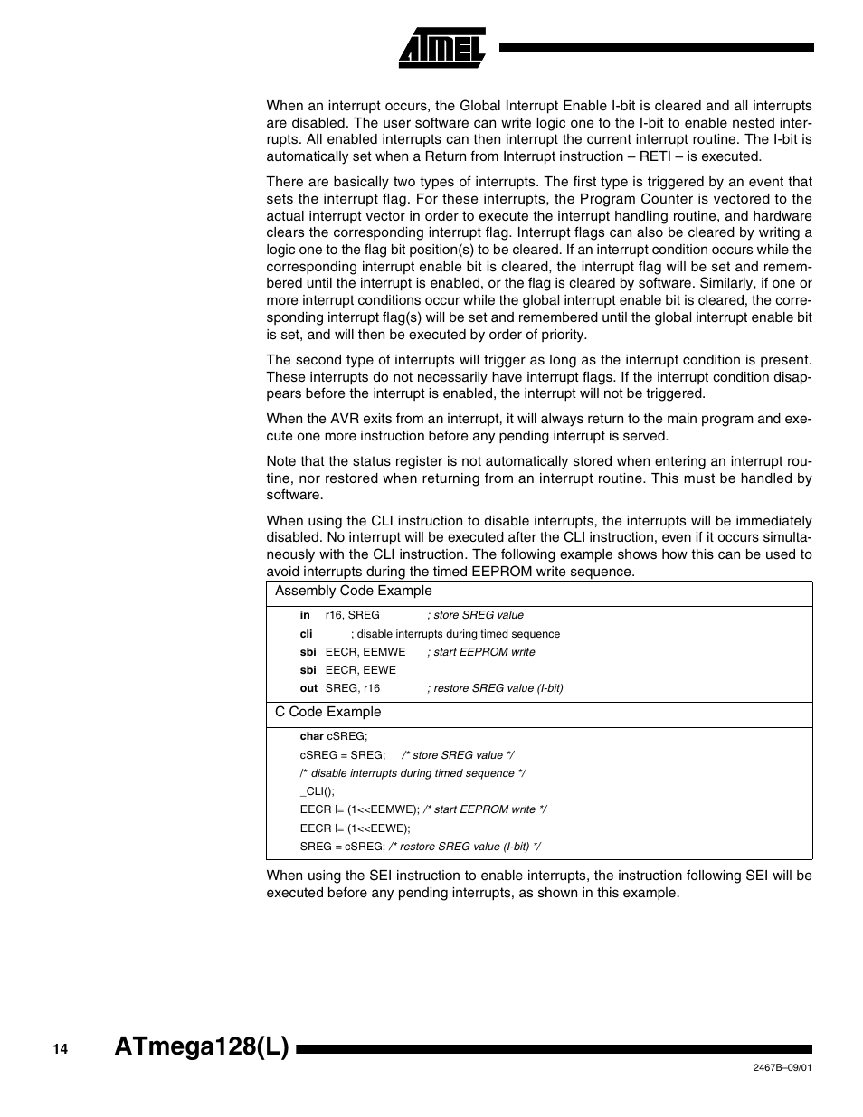 Atmega128(l) | Rainbow Electronics ATmega128L User Manual | Page 14 / 331