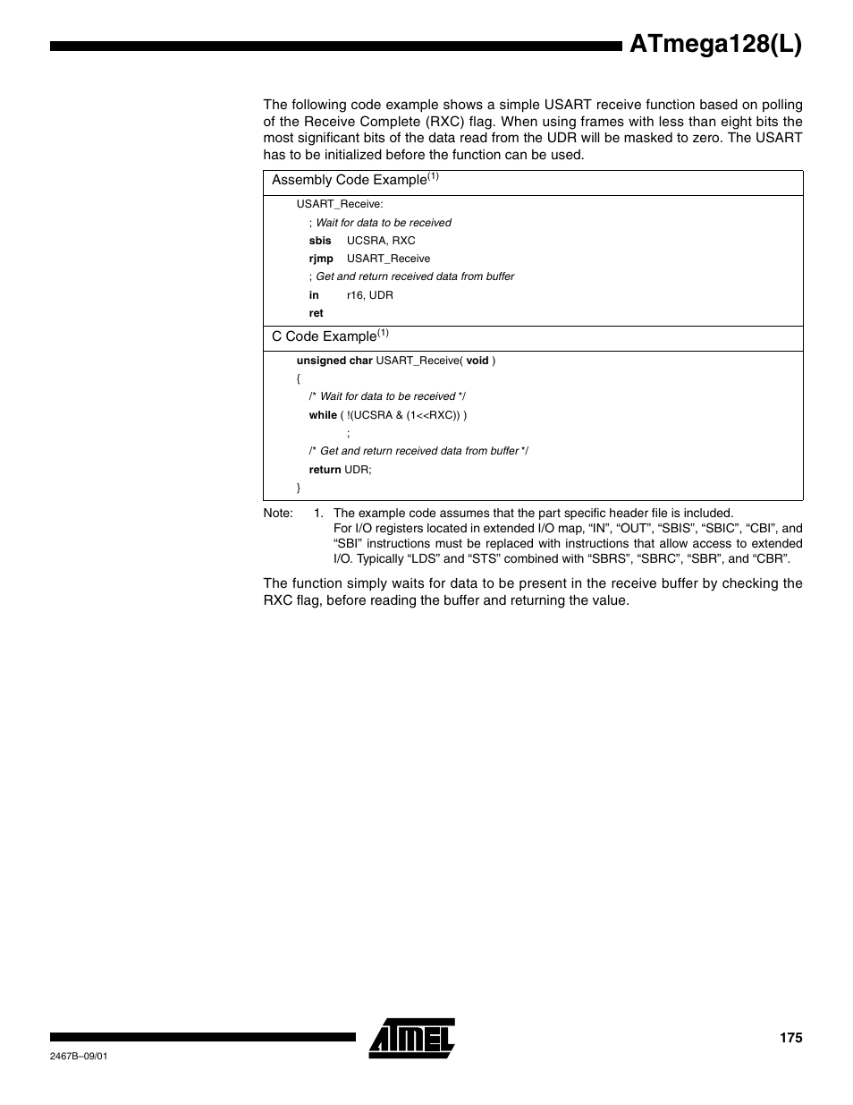 Atmega128(l) | Rainbow Electronics ATmega128L User Manual | Page 175 / 331