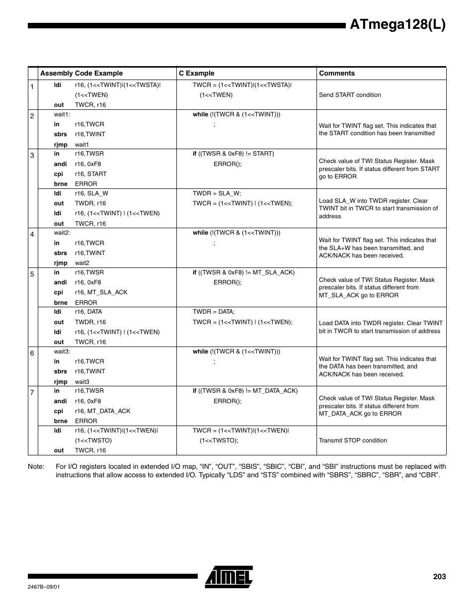 Atmega128(l) | Rainbow Electronics ATmega128L User Manual | Page 203 / 331