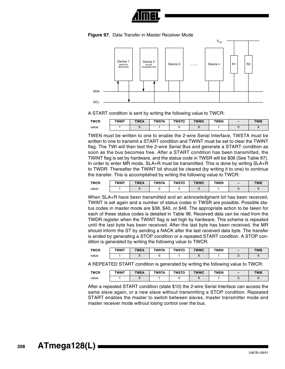 Atmega128(l) | Rainbow Electronics ATmega128L User Manual | Page 208 / 331