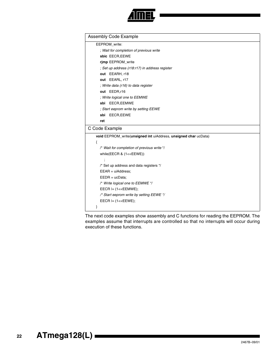 Atmega128(l) | Rainbow Electronics ATmega128L User Manual | Page 22 / 331