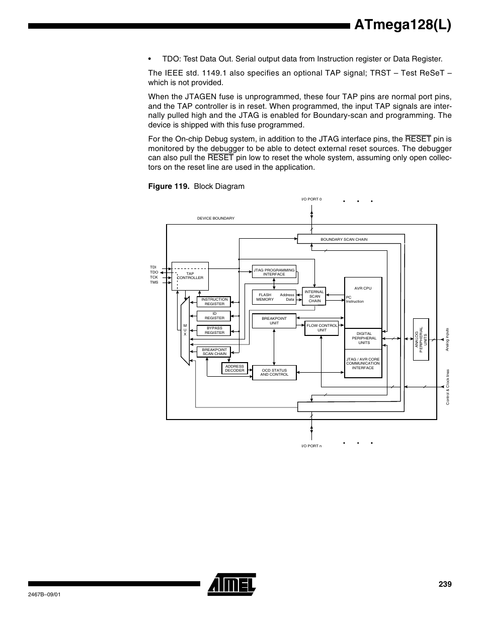 Figure 119 shows, Atmega128(l) | Rainbow Electronics ATmega128L User Manual | Page 239 / 331