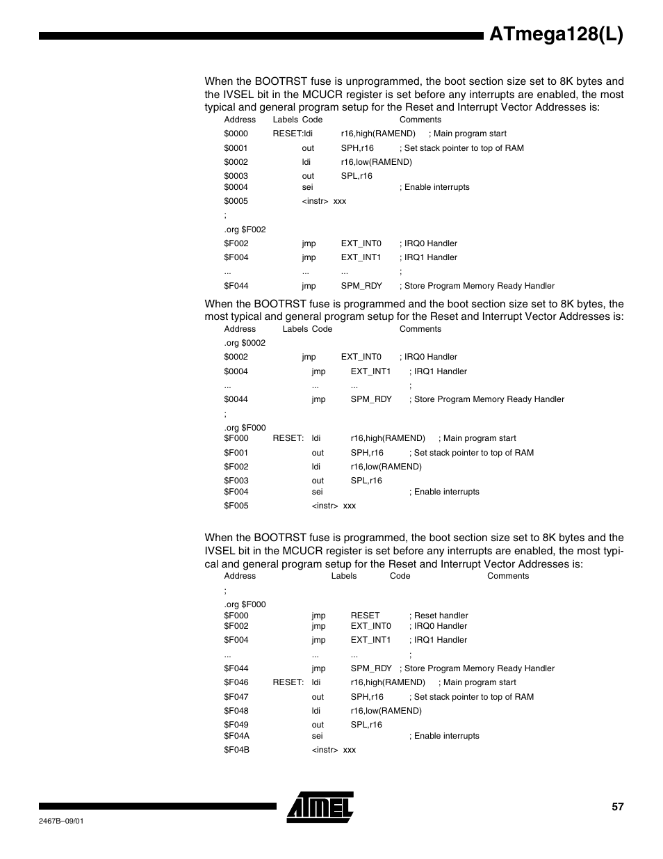 Atmega128(l) | Rainbow Electronics ATmega128L User Manual | Page 57 / 331