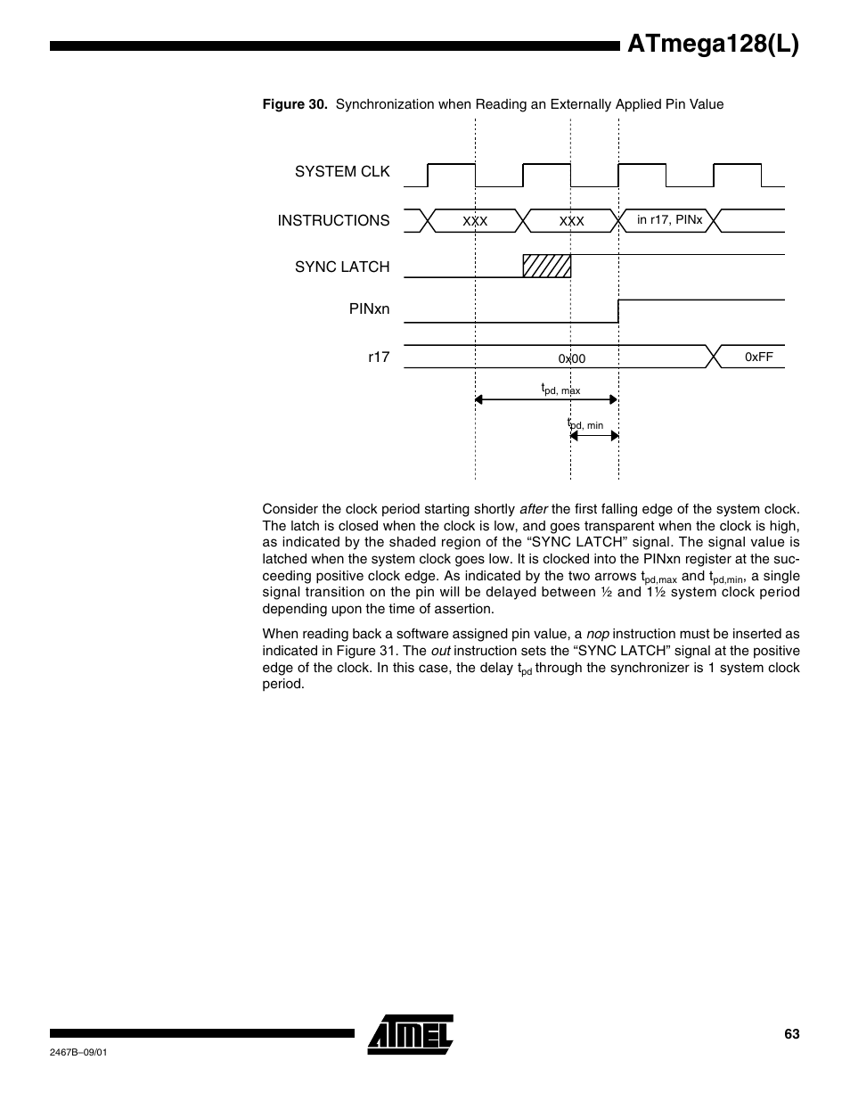Figure, Atmega128(l) | Rainbow Electronics ATmega128L User Manual | Page 63 / 331