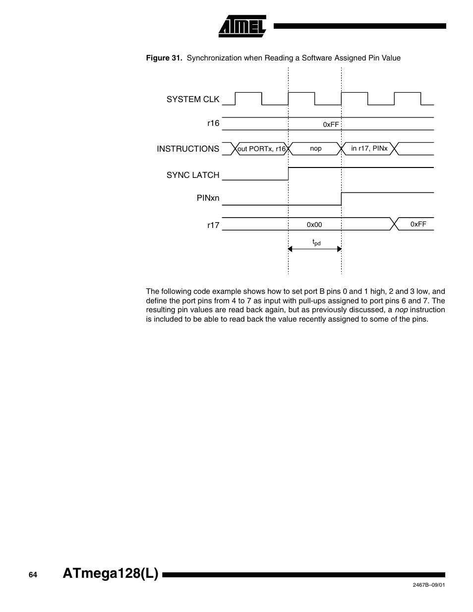 Atmega128(l) | Rainbow Electronics ATmega128L User Manual | Page 64 / 331