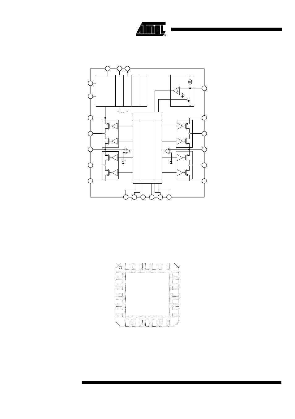 Ata6830, Pin configuration, Figure 1. block diagram | Figure 2. pinning hp-vfqfp-n28 | Rainbow Electronics ATA6830 User Manual | Page 2 / 23