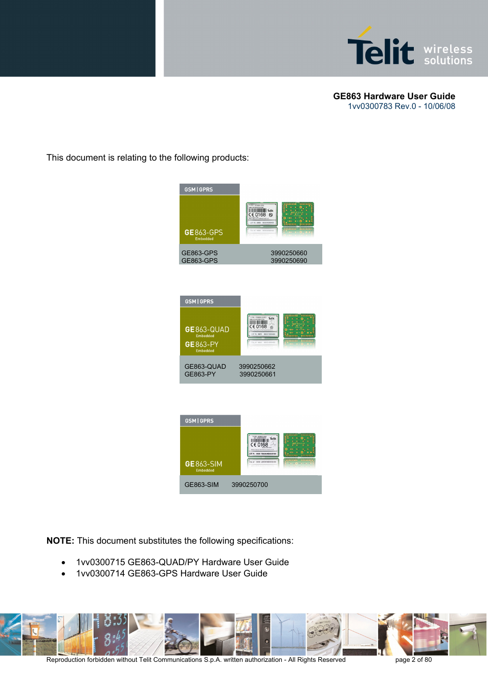 Rainbow Electronics GE863-PY User Manual | Page 2 / 80