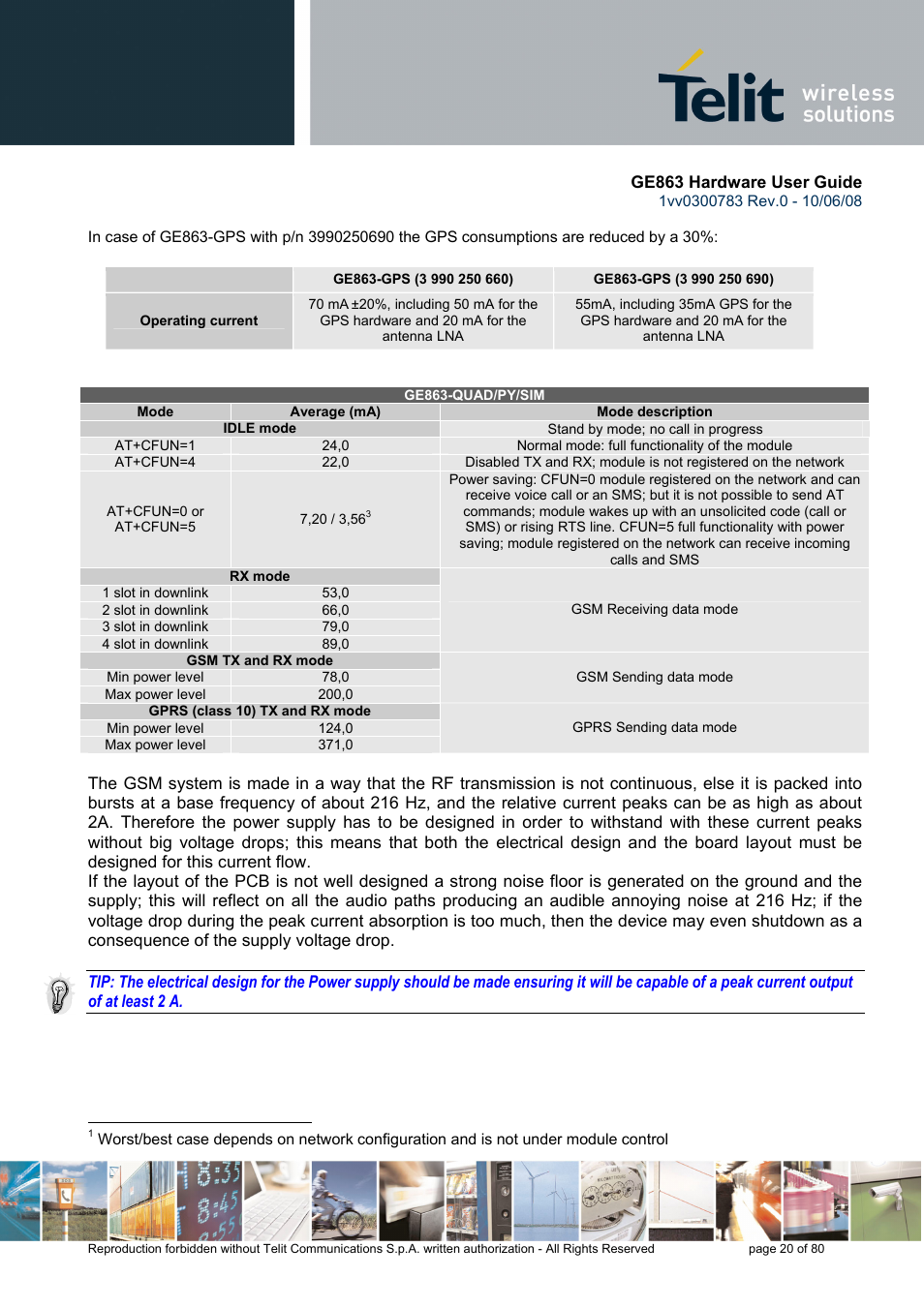 Rainbow Electronics GE863-PY User Manual | Page 20 / 80