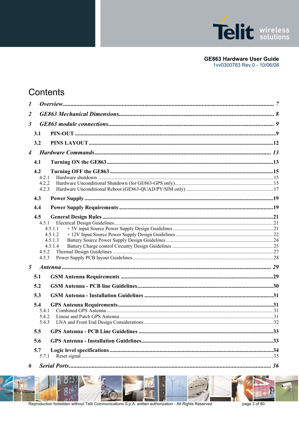 Rainbow Electronics GE863-PY User Manual | Page 3 / 80