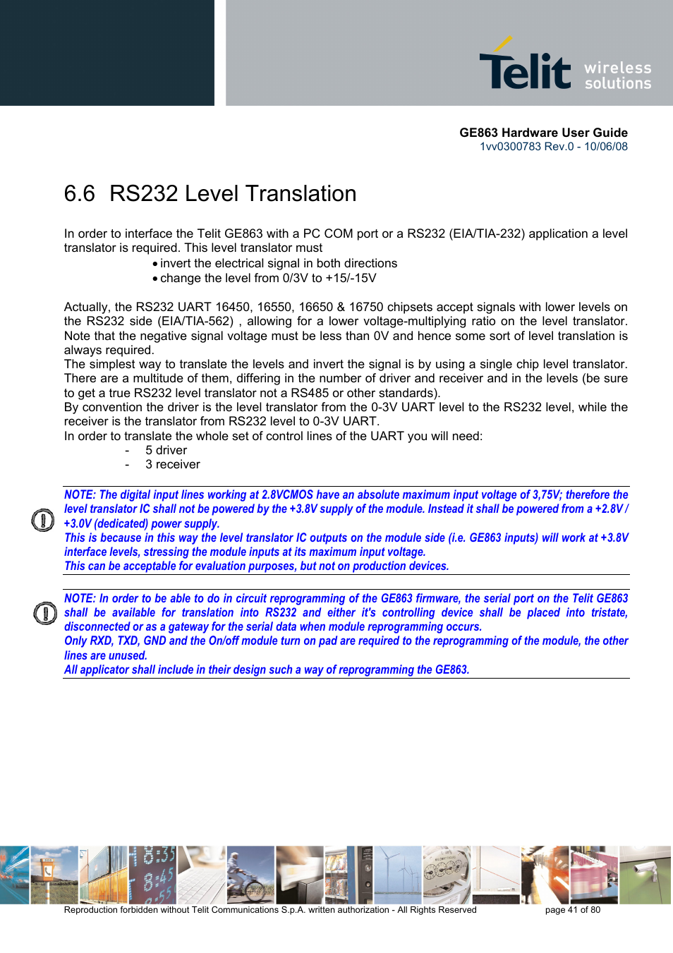 6 rs232 level translation | Rainbow Electronics GE863-PY User Manual | Page 41 / 80