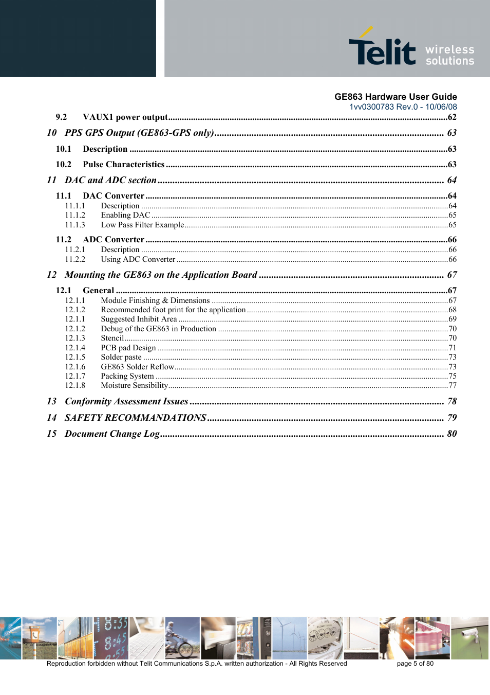 Rainbow Electronics GE863-PY User Manual | Page 5 / 80