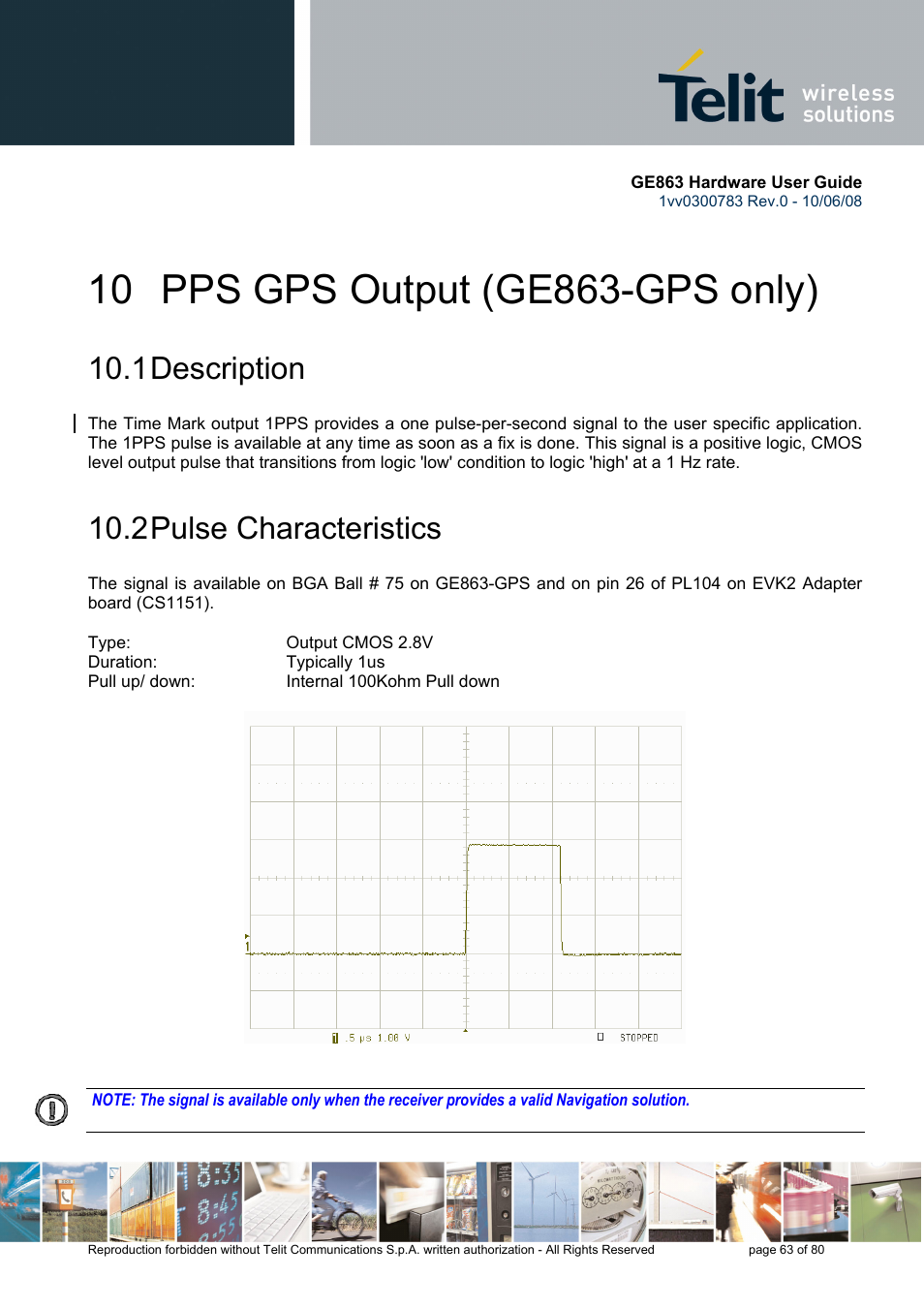 1 description, 2 pulse characteristics | Rainbow Electronics GE863-PY User Manual | Page 63 / 80