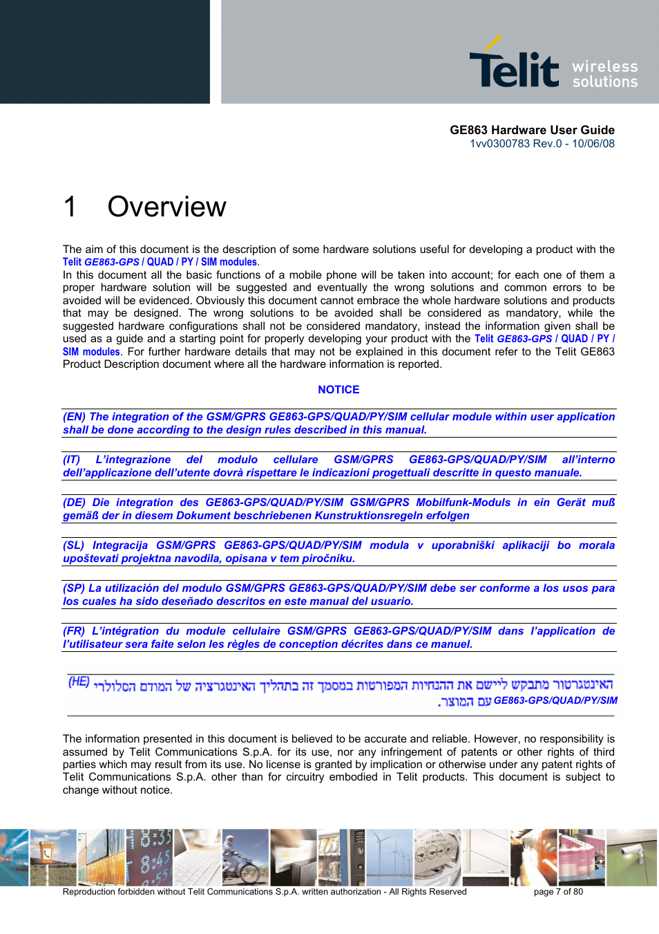 1 overview | Rainbow Electronics GE863-PY User Manual | Page 7 / 80