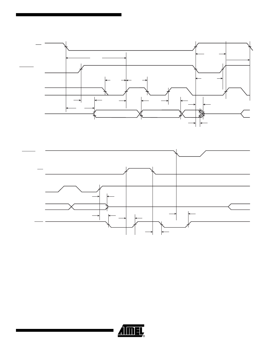 Ac characteristics, Ac characteristics when cascading | Rainbow Electronics AT17LV040 User Manual | Page 11 / 24