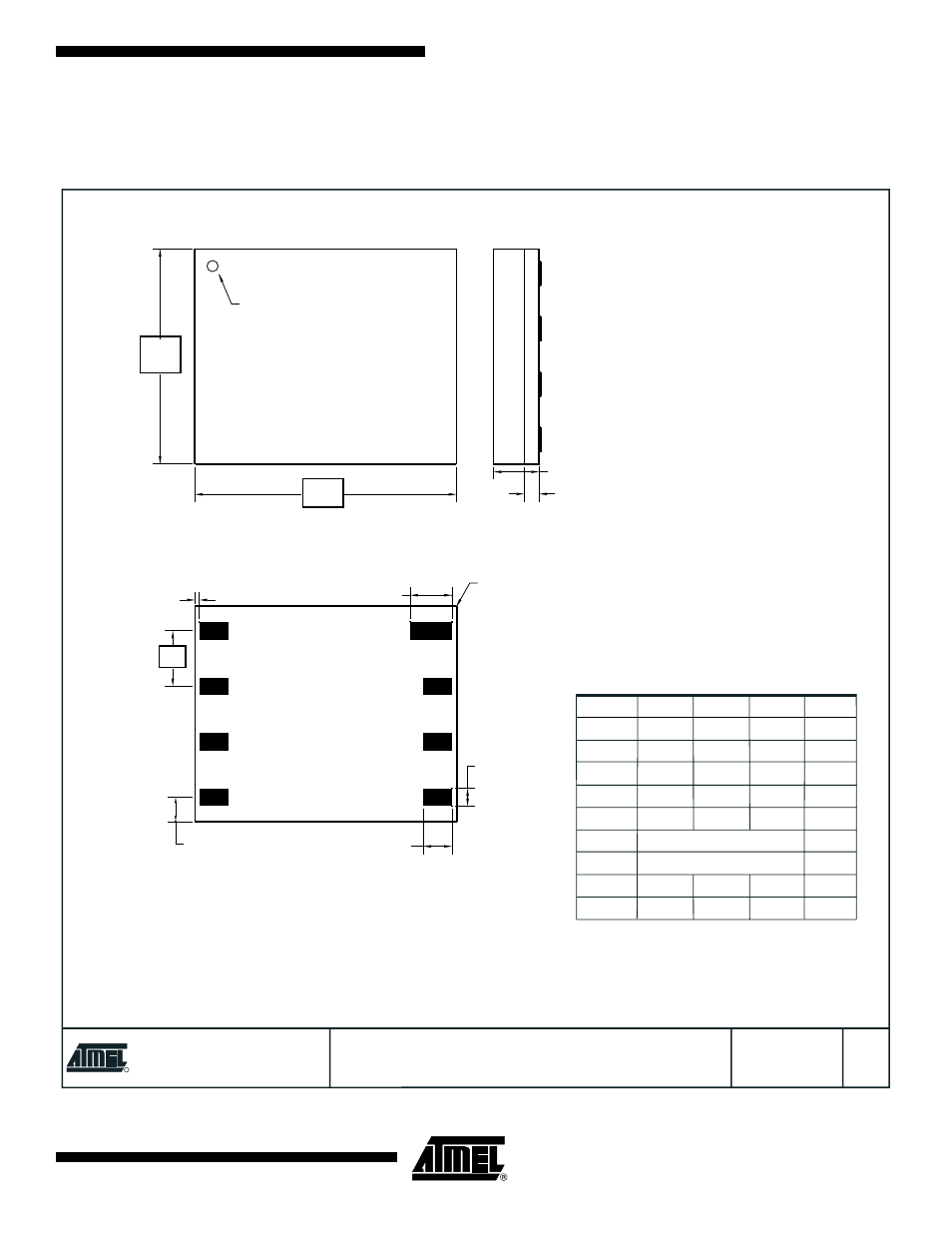 Packaging information, 8cn4 – lap, Top view | Side view, Bottom view, Lb e l1 e1, A1 a | Rainbow Electronics AT17LV040 User Manual | Page 17 / 24