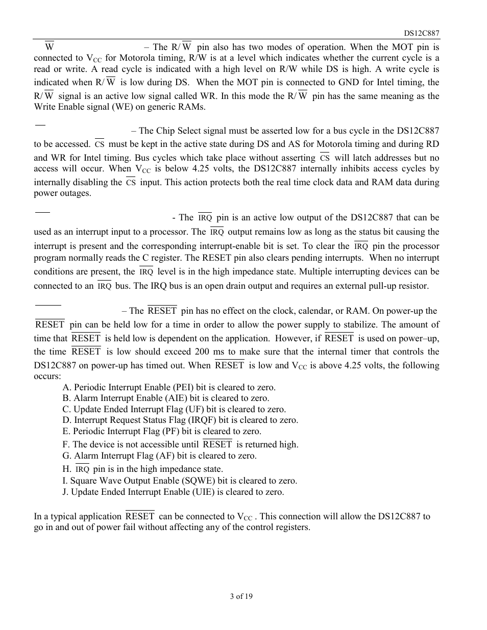 Rainbow Electronics DS12C887 User Manual | Page 3 / 19