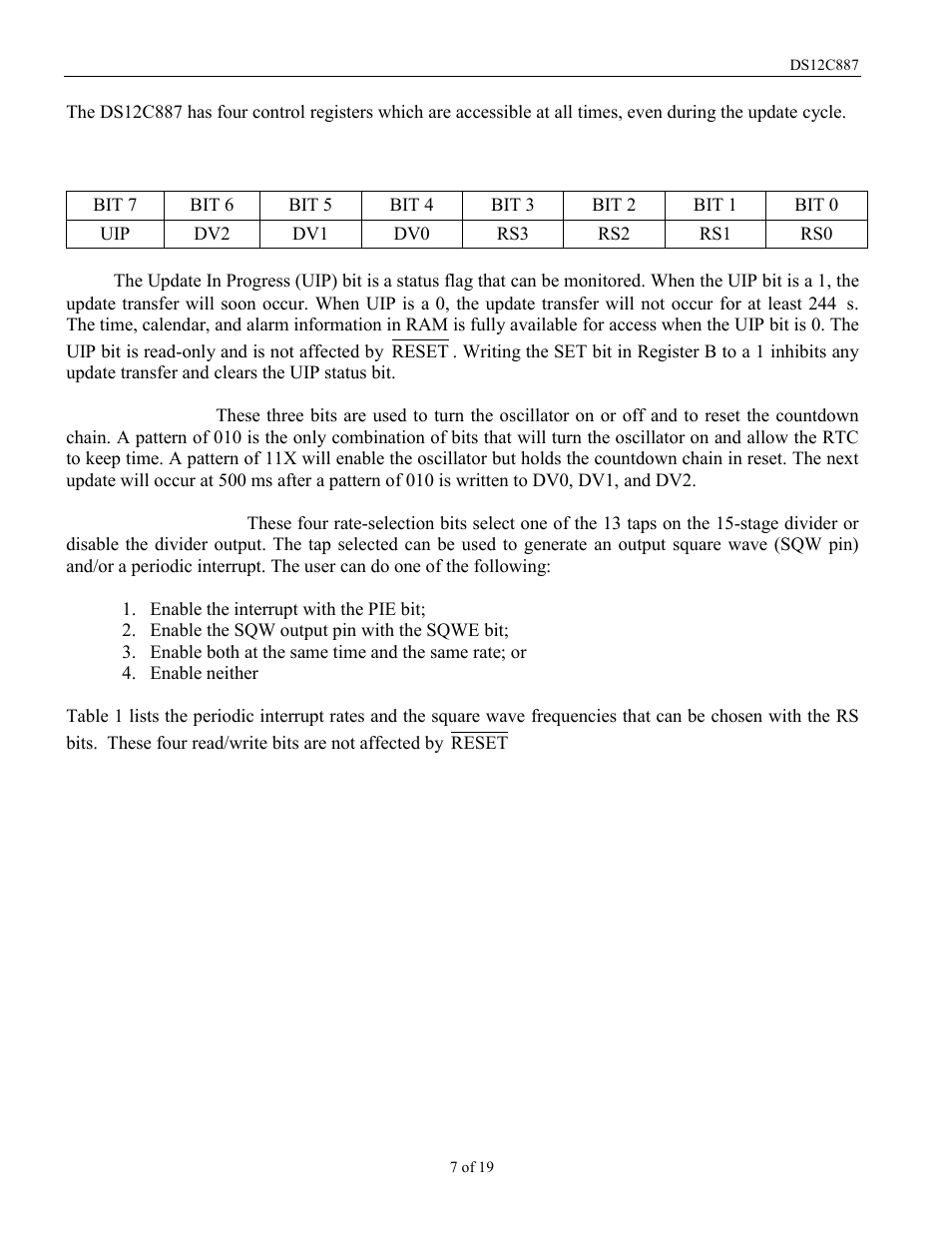 Rainbow Electronics DS12C887 User Manual | Page 7 / 19