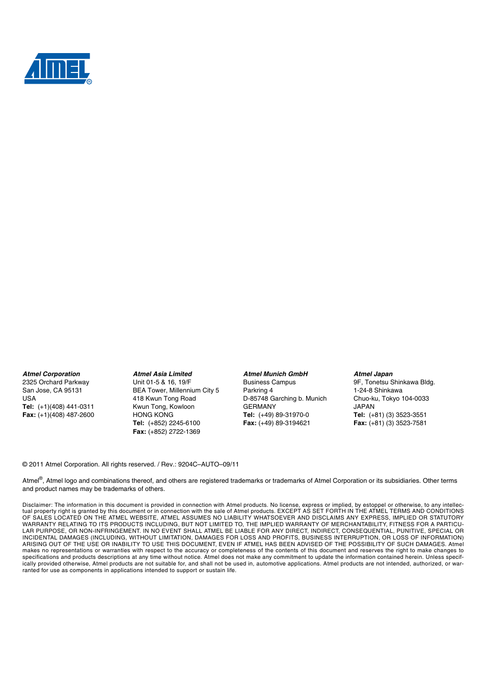 Rainbow Electronics ATA6670 User Manual | Page 20 / 20