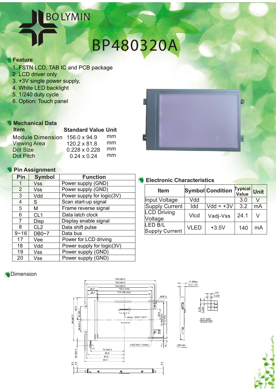 Rainbow Electronics BP480320A User Manual | 1 page