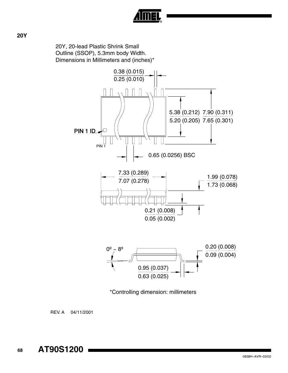 Rainbow Electronics AT90S1200 User Manual | Page 68 / 71